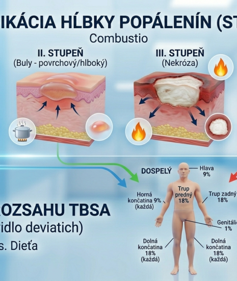 Klasifikácia hĺbky a rozsahu popálenín pre potreby prednemocničnej urgentnej starostlivosti ZZS