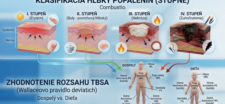 Klasifikácia hĺbky a rozsahu popálenín pre potreby prednemocničnej urgentnej starostlivosti ZZS