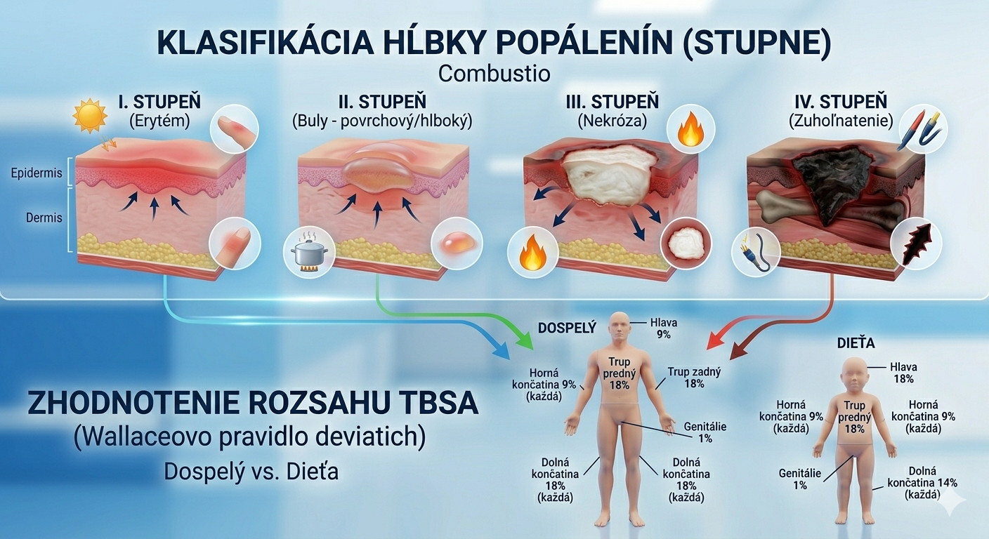 Klasifikácia hĺbky a rozsahu popálenín pre potreby prednemocničnej urgentnej starostlivosti ZZS