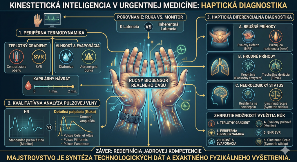 Haptická diagnostika a palpačné vyšetrenie pacienta v urgentnej medicíne ako biosenzor reálneho času