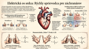 Určenie elektrickej osi srdca pomocou hexaxiálneho systému a končatinových zvodov EKG